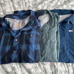 Men’s Size Large Button Down Short Sleeve Shirt Bundle